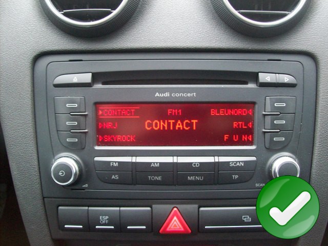 Changement autoradio Audi A3 de 2005 - Autoradio - Auto Evasion