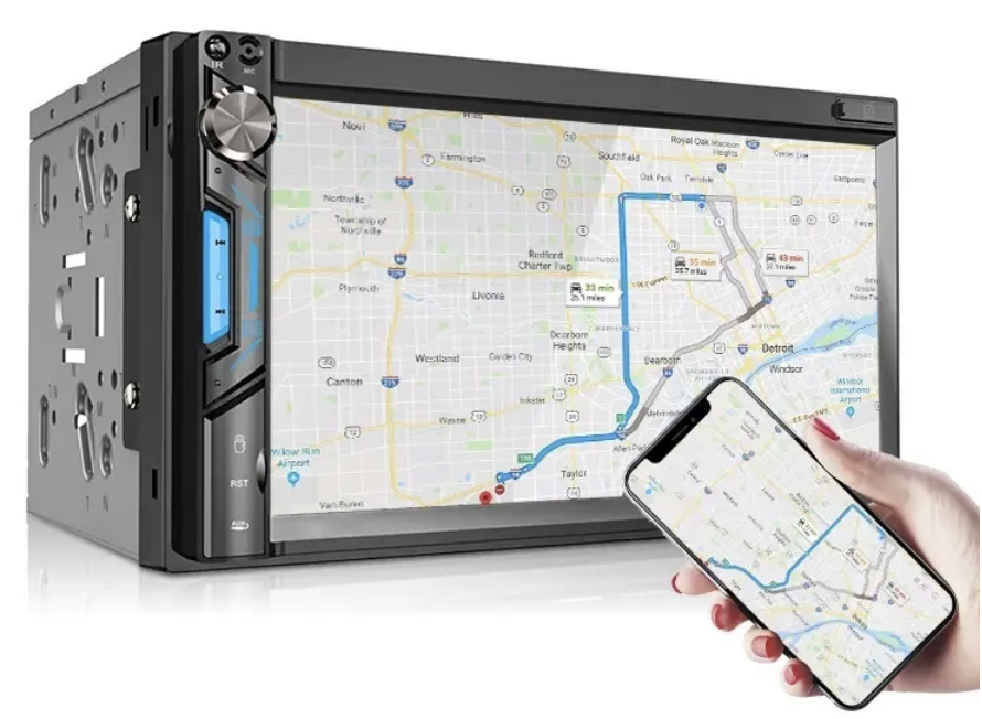 Autoradio Fiat 500 Android Bluetooth GPS Carplay Ecran Tactile  Multifonction Compatible Poste Origine Lounge Abarth 500L Blue&Me