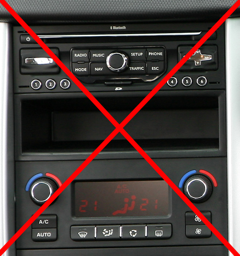 KIT Poste 1-DIN USB/Bluetooth Peugeot 207 307 et Peugeot 1007
